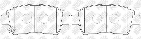 Kit de plaquettes de frein, frein à disque NiBK PN1472