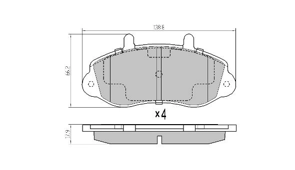 Kit de plaquettes de frein, frein à disque FREMAX FBP-1140