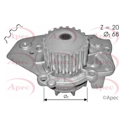 Pompe à eau, refroidissement du moteur APEC AWP1387