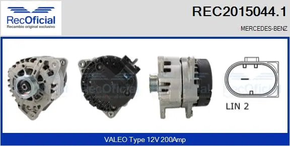 Alternateur RECOFICIAL REC2015044.1