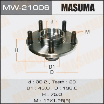 Kit de roulements de roue MASUMA MW-21006