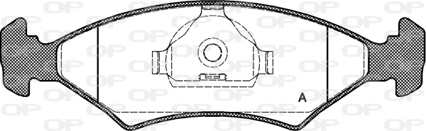 Kit de plaquettes de frein, frein à disque OPEN PARTS BPA0119.20