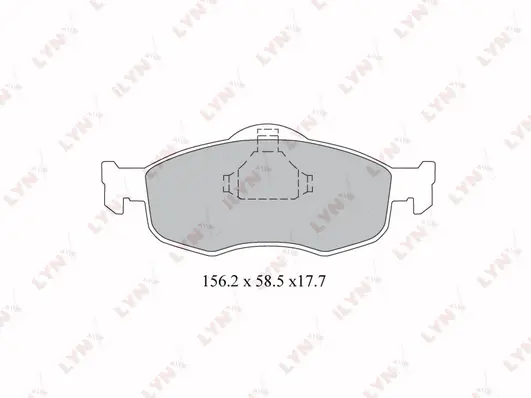 Kit de plaquettes de frein, frein à disque LYNXAUTO BD-3011