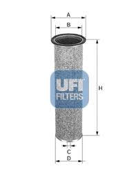 Filtre à air secondaire UFI 27.572.00