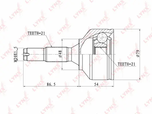 Jeu de joints, arbre de transmission LYNXAUTO CO-6101