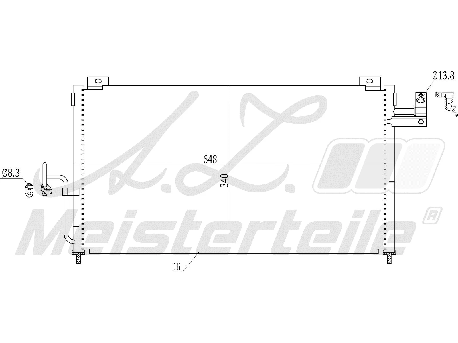 Condenseur, climatisation A.Z. Meisterteile AZMT-45-030-1109