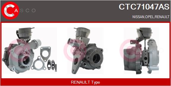 Turbocompresseur, suralimentation CASCO CTC71047AS