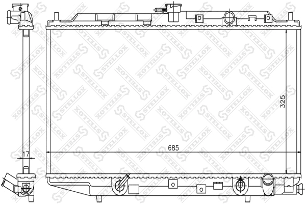 Radiateur, refroidissement du moteur STELLOX 10-25823-SX