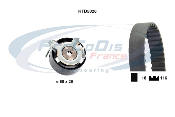 Kit de courroie crantée PROCODIS FRANCE KTD5026