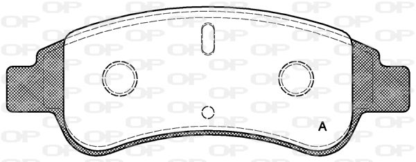 Kit de plaquettes de frein, frein à disque OPEN PARTS BPA0840.30