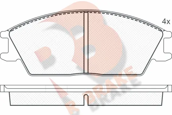 Kit de plaquettes de frein, frein à disque R BRAKE RB0616