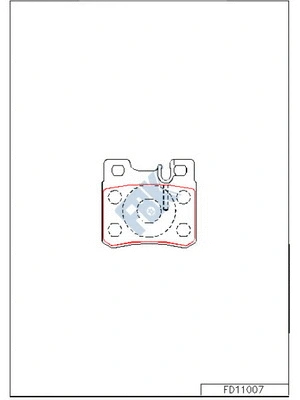 Kit de plaquettes de frein, frein à disque FBK FD11007