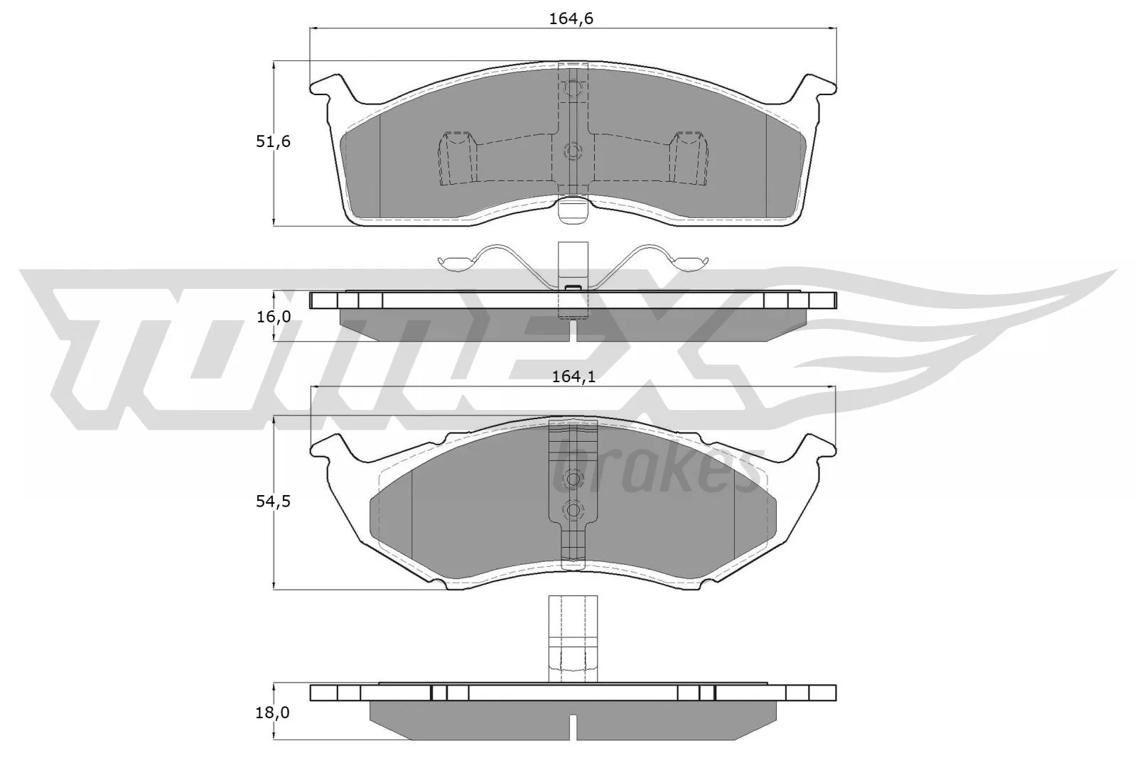 Kit de plaquettes de frein, frein à disque TOMEX Brakes TX 11-81