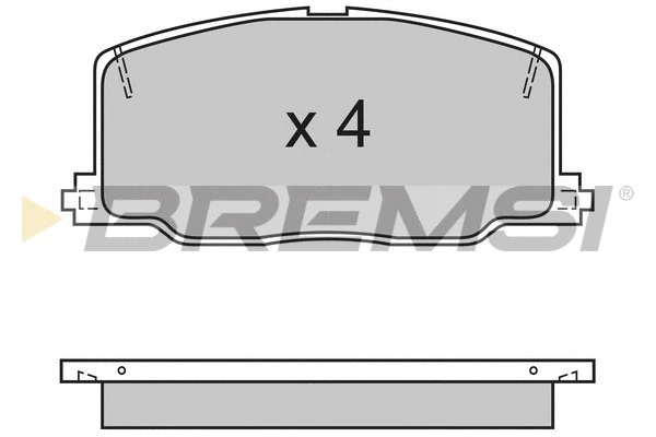 Kit de plaquettes de frein, frein à disque BREMSI BP2411