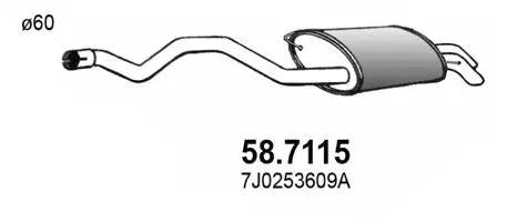 Silencieux arrière ASSO 58.7115