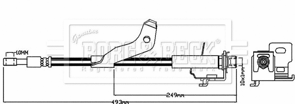 Flexible de frein BORG & BECK BBH7972