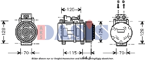Compresseur, climatisation AKS DASIS 851403N