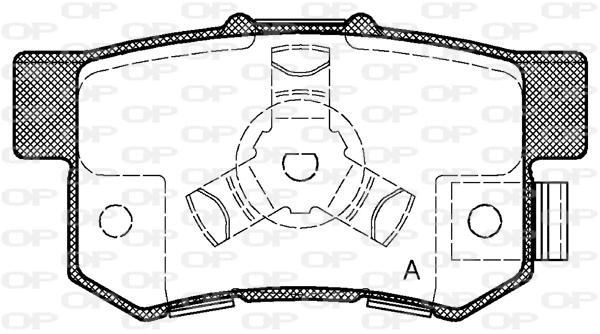 Kit de plaquettes de frein, frein à disque OPEN PARTS BPA0325.04
