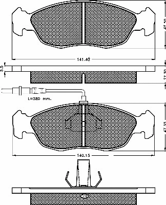Kit de plaquettes de frein, frein à disque BSF 10379