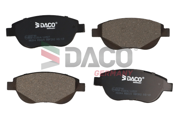 Kit de plaquettes de frein, frein à disque DACO Germany 323740