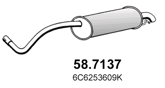 Silencieux arrière ASSO 58.7137