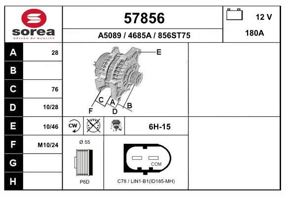 Alternateur EAI 57856