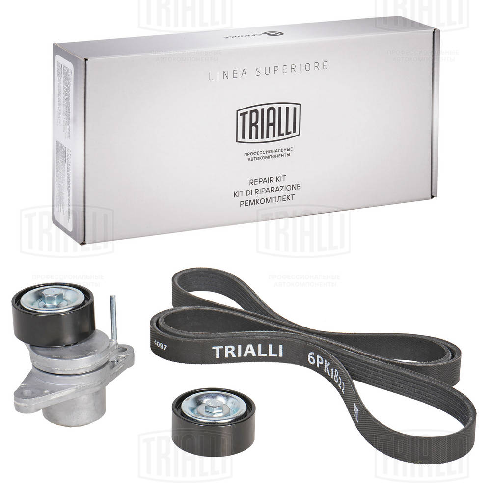 Jeu de courroies trapézoïdales à nervures TRIALLI GD 717