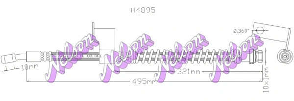 Flexible de frein KAWE H4895