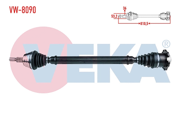 Arbre de transmission VEKA VW-8090