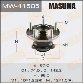 Kit de roulements de roue MASUMA MW-41505