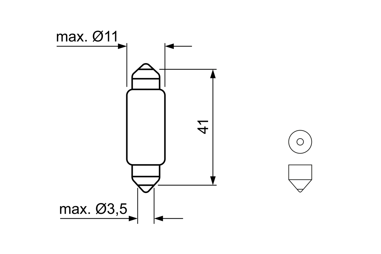 Ampoule, éclairage de la boîte à gants BOSCH 1 987 301 509
