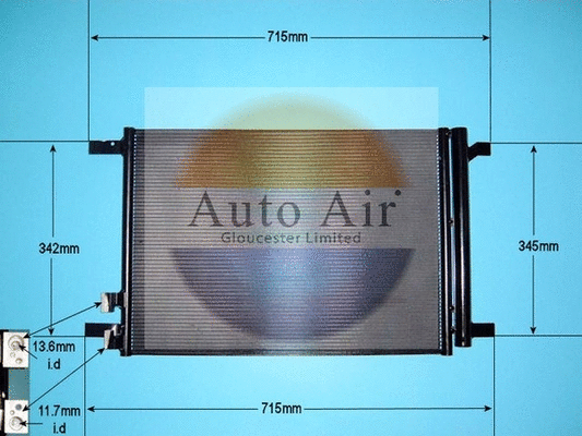 Condenseur, climatisation AUTO AIR GLOUCESTER 16-1058
