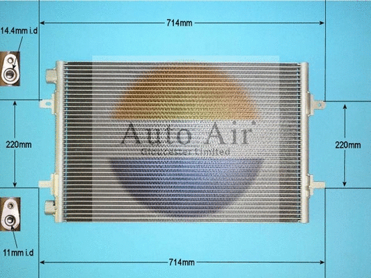 Condenseur, climatisation AUTO AIR GLOUCESTER 16-1284A