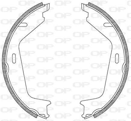 Jeu de mâchoires de frein OPEN PARTS BSA2205.00