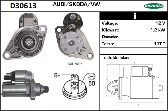 Démarreur Technika D30613