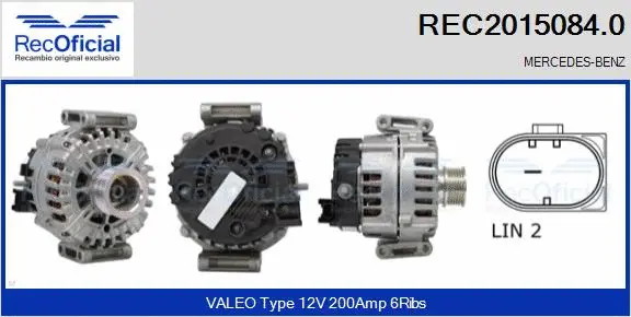 Alternateur RECOFICIAL REC2015084.0