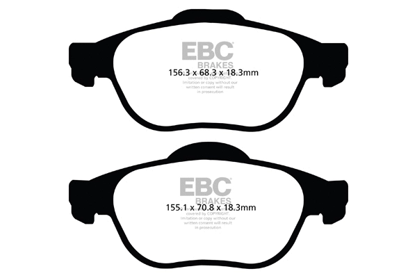 Kit de plaquettes de frein, frein à disque EBC Brakes DP21353/2