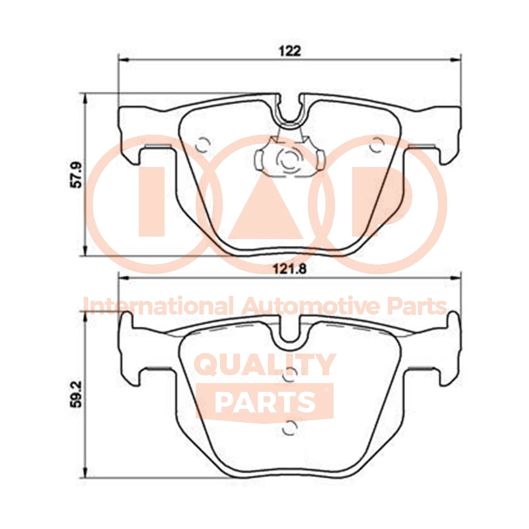 Kit de plaquettes de frein, frein à disque IAP QUALITY PARTS 704-51152P