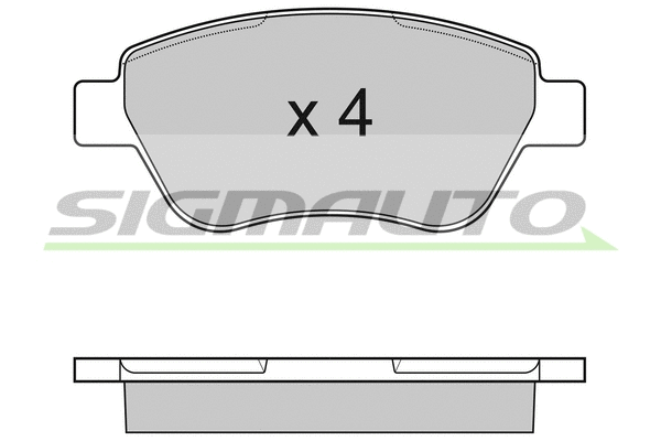 Kit de plaquettes de frein, frein à disque SIGMAUTO SPB040