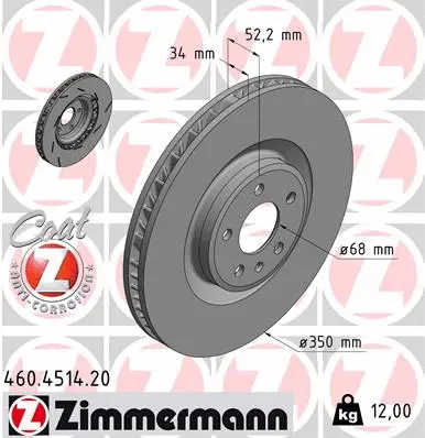 Disque de frein ZIMMERMANN 460.4514.20