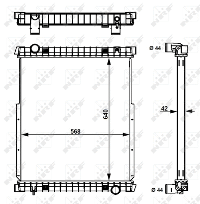 Radiateur, refroidissement du moteur NRF 53538