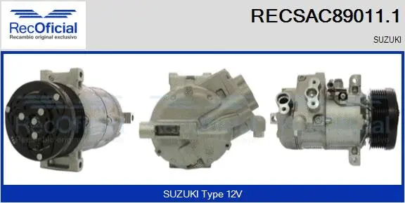 Compresseur, climatisation RECOFICIAL RECSAC89011.1