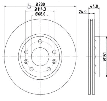 Disque de frein MTR 12108515