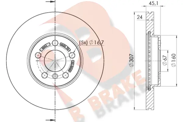 Disque de frein R BRAKE 78RBD20041