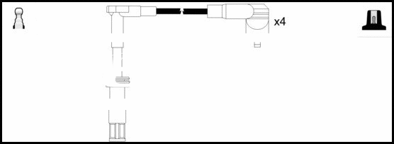 Kit de câbles d'allumage LEMARK HOES820