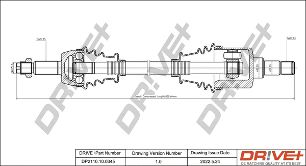 Arbre de transmission Dr!ve+ DP2110.10.0345