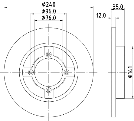 Disque de frein MINTEX MDC355