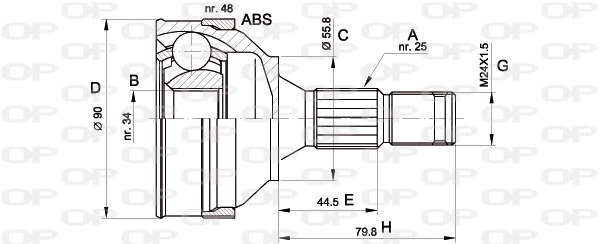 Jeu de joints, arbre de transmission OPEN PARTS CVJ5176.10