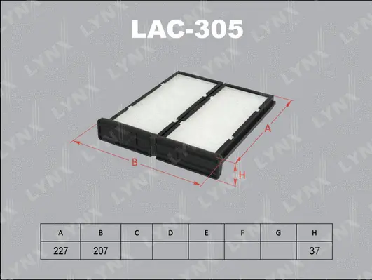 Filtre, air de l'habitacle LYNXAUTO LAC-305