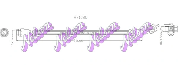 Flexible de frein KAWE H7108Q